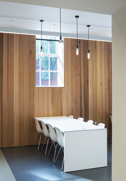Interior photograph showing timber cladding, 08 of 14