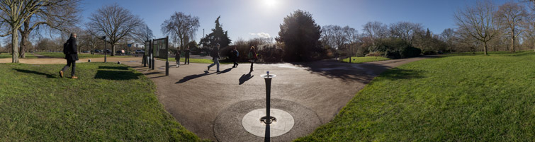 Architectural panorama showing park context, 08 of 10