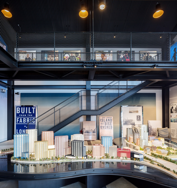 Interior view showing the scale architectural model of the full future development, 10 of 20.